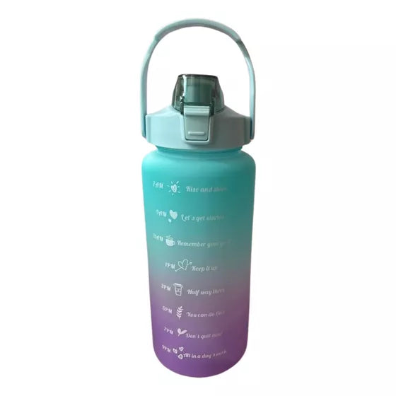 Botella de agua motivacional 2L con sorbete