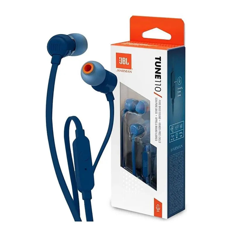 Auriculares manos libre JBL T110 - Azul