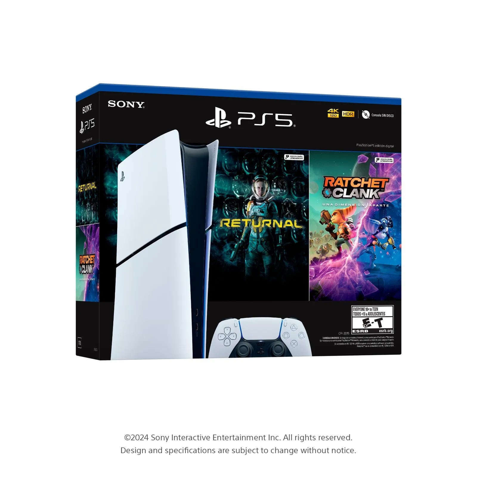 Consola PS5 PlayStation 5 Digital Sony Slim - Incluye 2 juegos (Returnal + Ratchet & Clank)