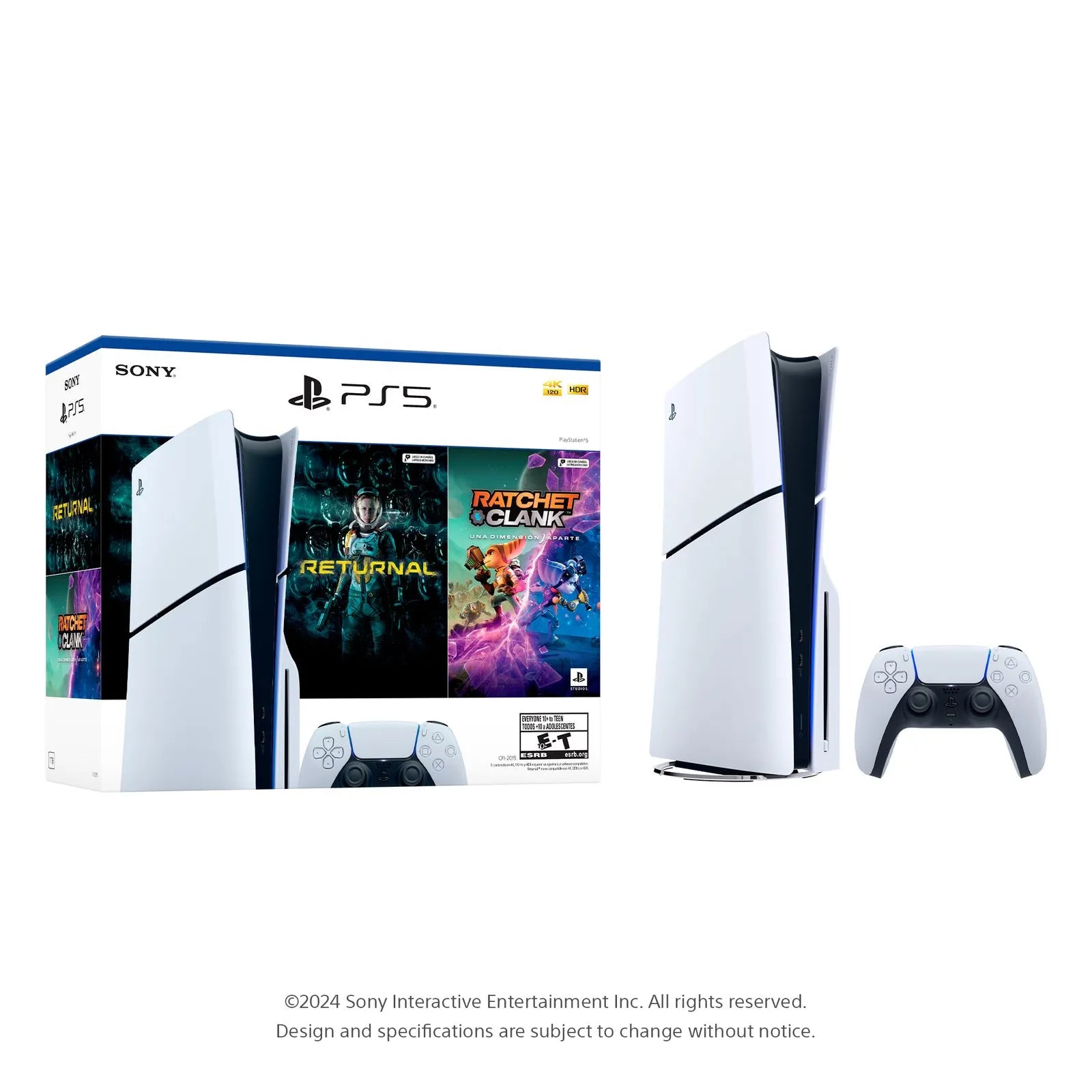 Consola PS5 PlayStation 5 Standard Sony Slim - Incluye 2 juegos (Returnal + Ratchet & Clank)