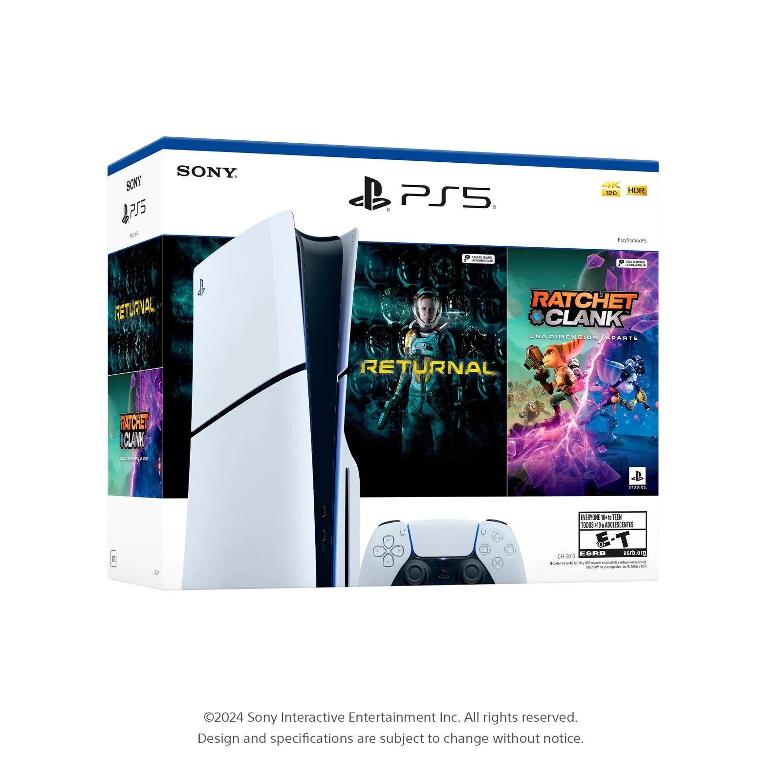Consola PS5 PlayStation 5 Standard Sony Slim - Incluye 2 juegos (Returnal + Ratchet & Clank)