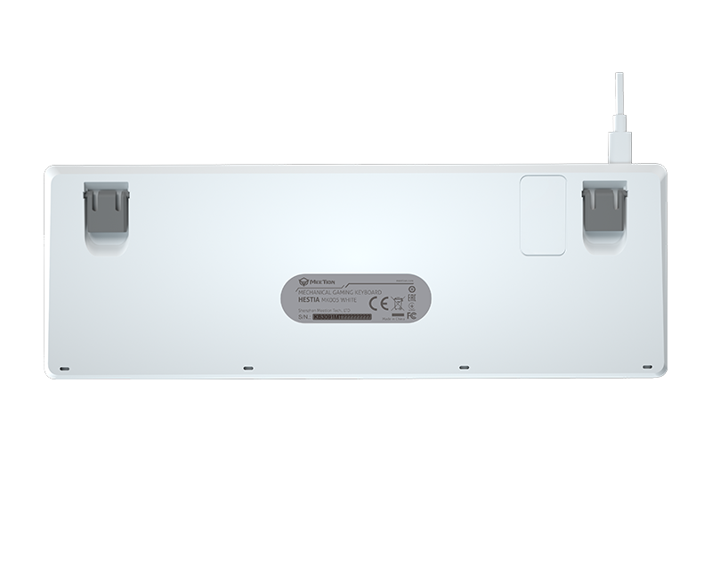 Teclado Mecanico MK005 White 60% Switch Blue Meetion