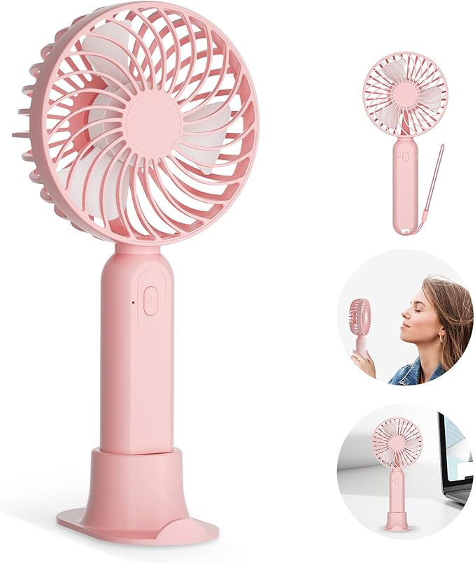 Mini ventilador de mano con base