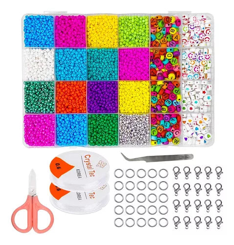 Kit para crear pulseras colores y cuentas