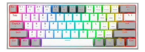 Teclado mecanico Redragon Fizz Pro K616 RGB White/Gray