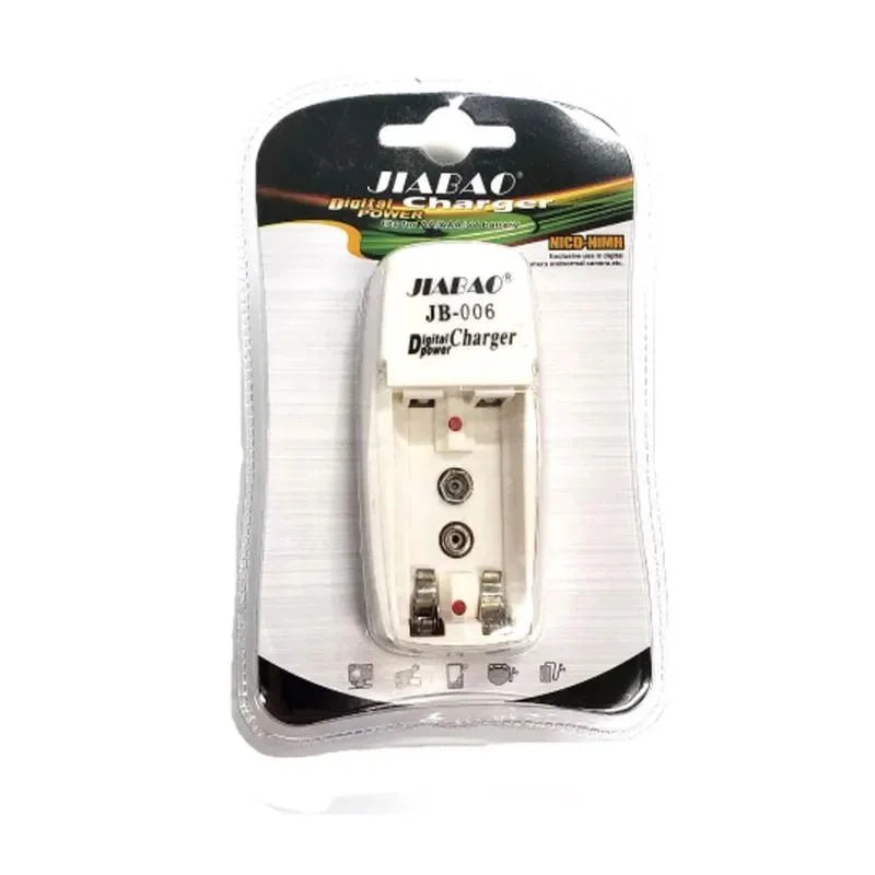 Cargador de pilas JB-006 + 2 pilas recargables