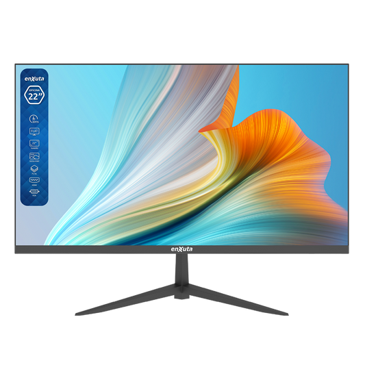 Monitor LED Enxuta 22" Flat Full HD HDMI/VGA