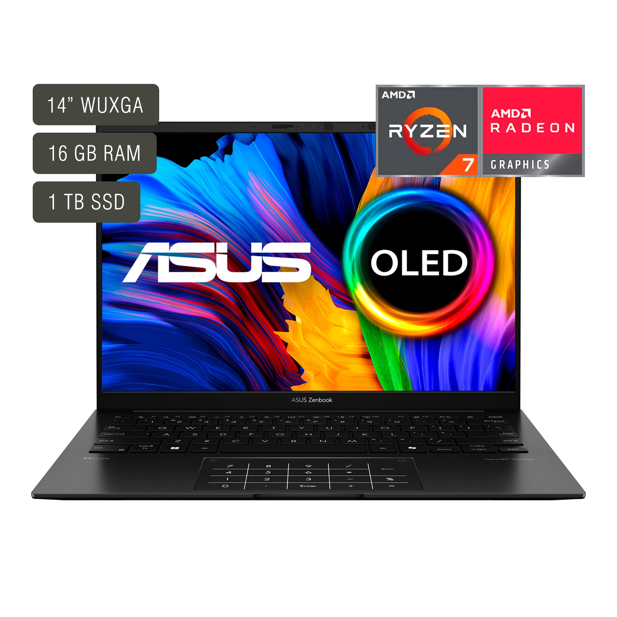 Notebook Asus Zenbook 14'' Oled Ryzen 7 16gb 1tb Win11