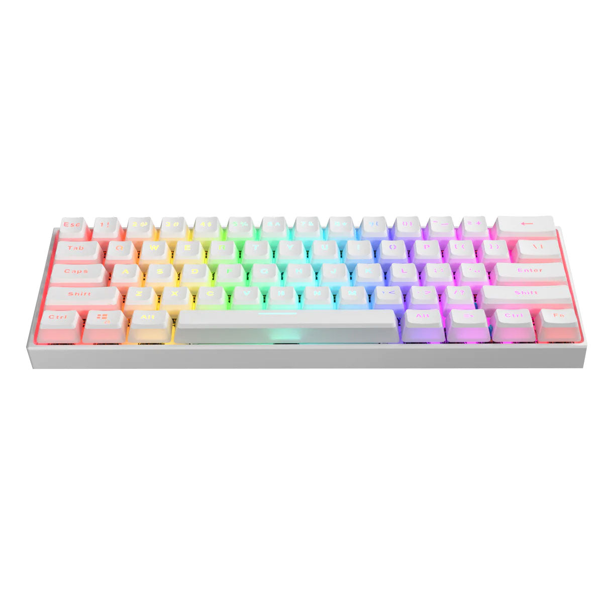 Teclado Mecanico MK005 White 60% Switch Blue Meetion