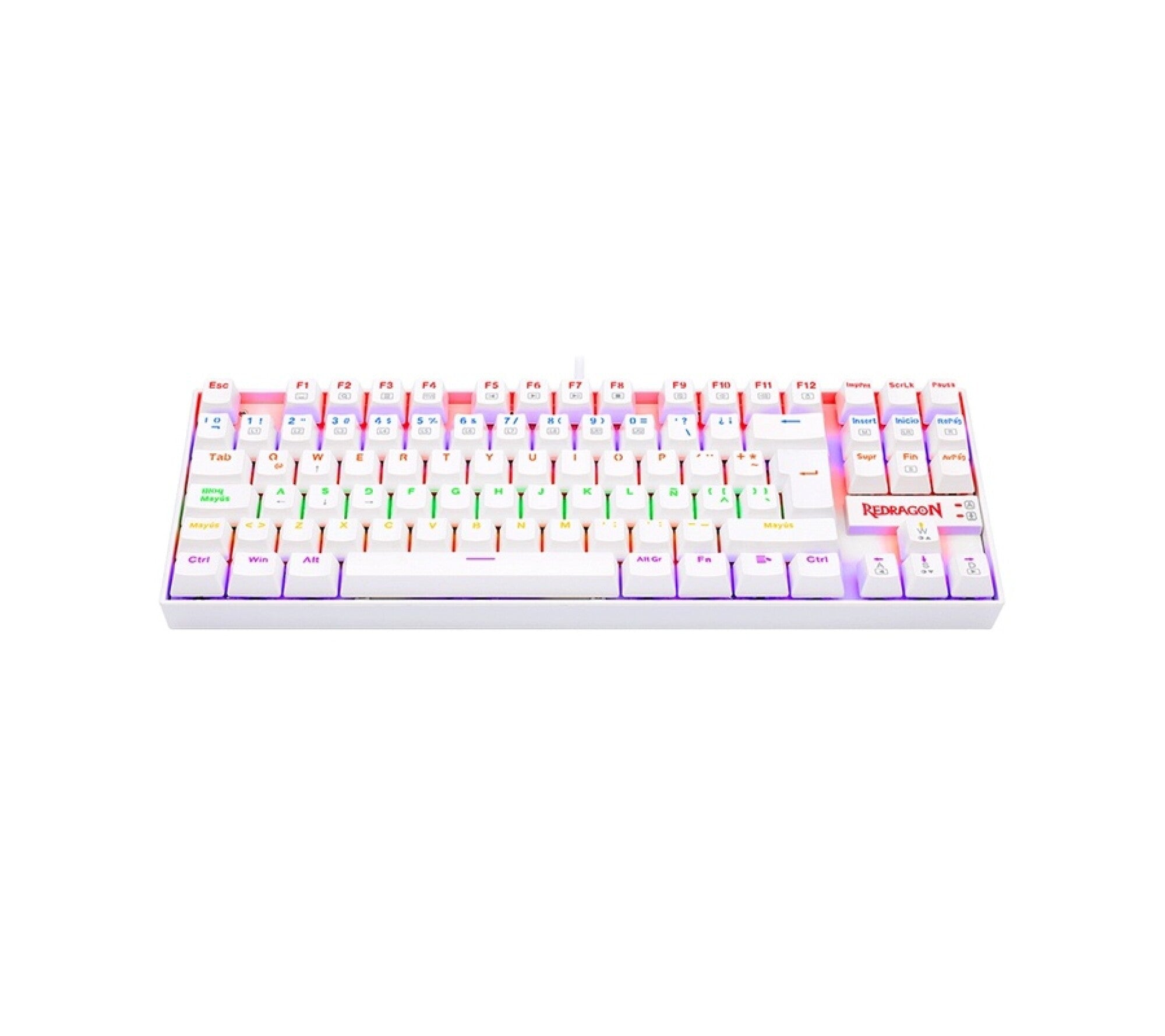 Teclado Redragon Kumara White sw Red K552w-KR