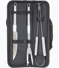Set Asador x3 piezas con estuche negro