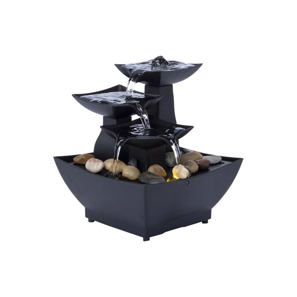 Fuente de agua interior decorativa con LED L-017